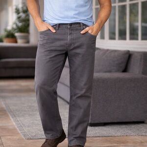 Eddie Bauer Men's Charcoal Relaxed Jeans